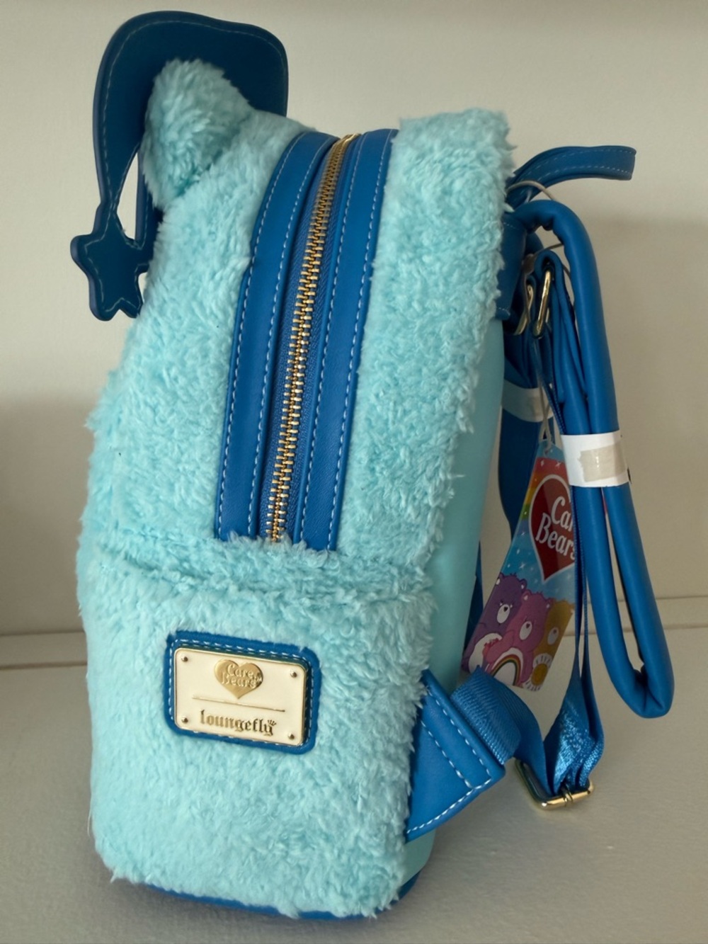 Loungefly Care Bears Sleepy blue Mini Backpack, NWT - Picture 4 of 8